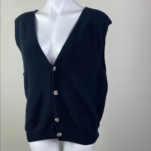 Union Pier Sportswear Vintage Sleeveless Cardigan Sweater - Picture 2 of 8